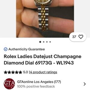 Gold and Silver Two-Tone Jubilee Watch Bracelet